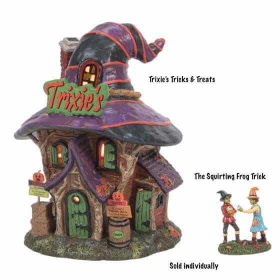 Trixies Tricks Treats and Squirting Frogs Dept 56 Halloween Village