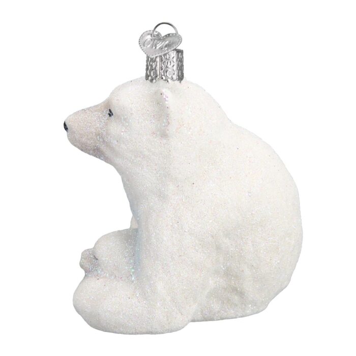 Side Polar Bear with Cub Ornament Old World Christmas