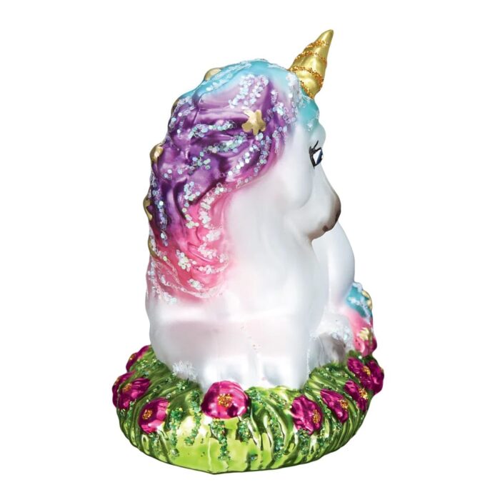 Front Baby Unicorn Ornament Old World Christmas
