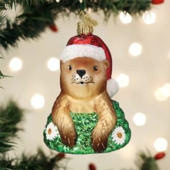 Santa Groundhog Ornament Old World Christmas