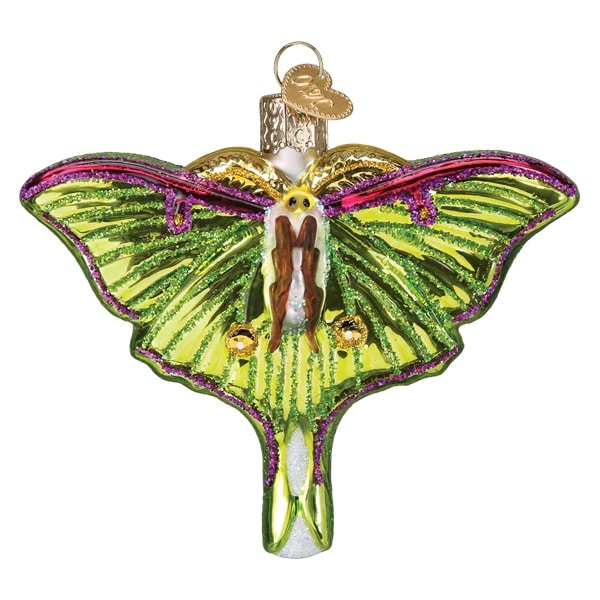 Up Close Luna Moth Ornament Old World Christmas