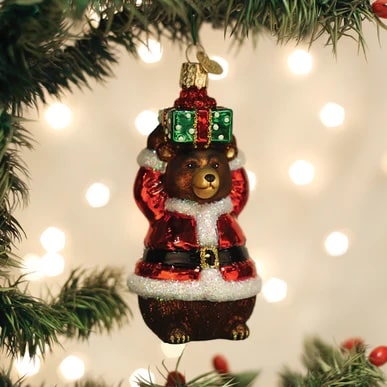 Christmas Bear Ornament Old World Christmas