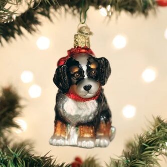 Bernedoodle Puppy Ornament Old World Christmas
