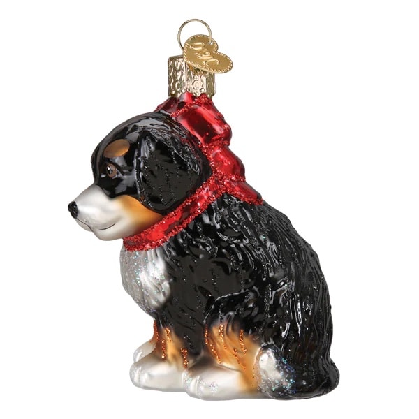 Bernedoodle Puppy Ornament Old World Christmas Side