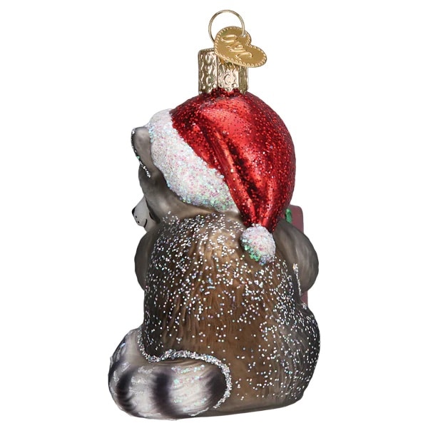 Christmas Bandit Raccoon Ornament Old World Christmas Side