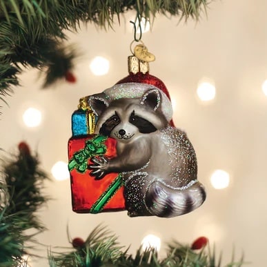 Christmas Bandit Raccoon Ornament Old World Christmas