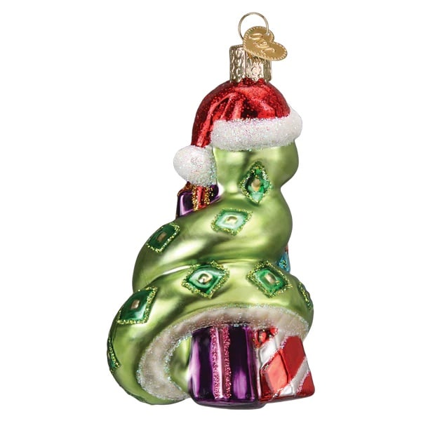 Santa Snake Ornament Old World Christmas Back