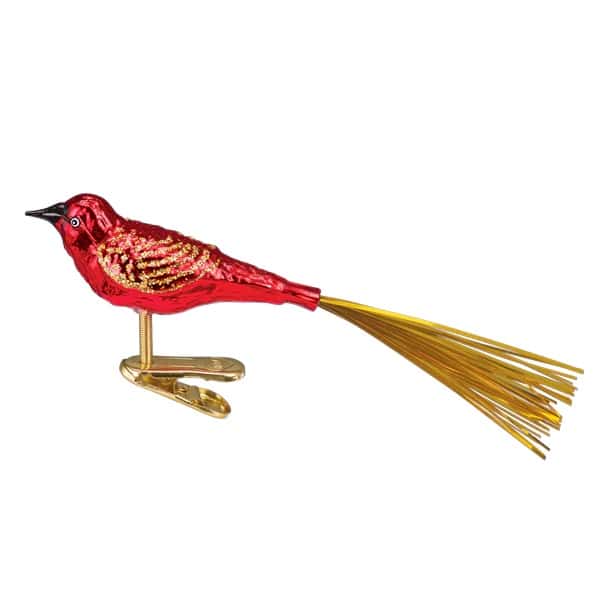 Lovebird Ornaments Old World Christmas Red Side