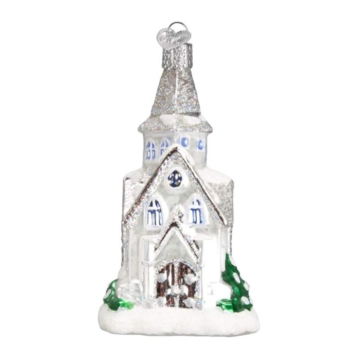 Sparkling Cathedral Ornament Old World Christmas Front
