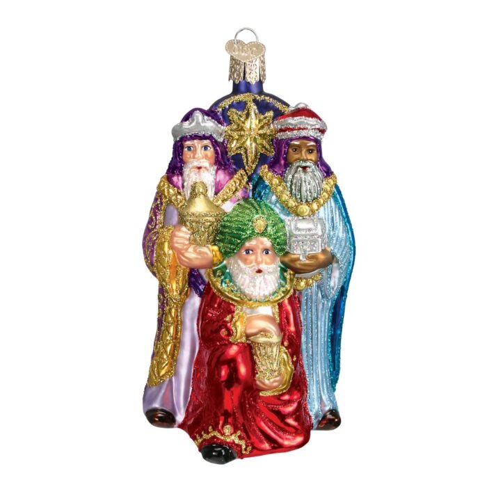 Three Wise Men Ornament Old World Christmas Close Up
