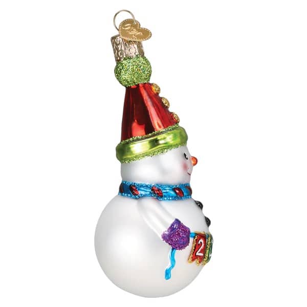 2023 Party Snowman Ornament Old World Christmas Side