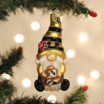 Bee Happy Gnome Ornament Old World Christmas