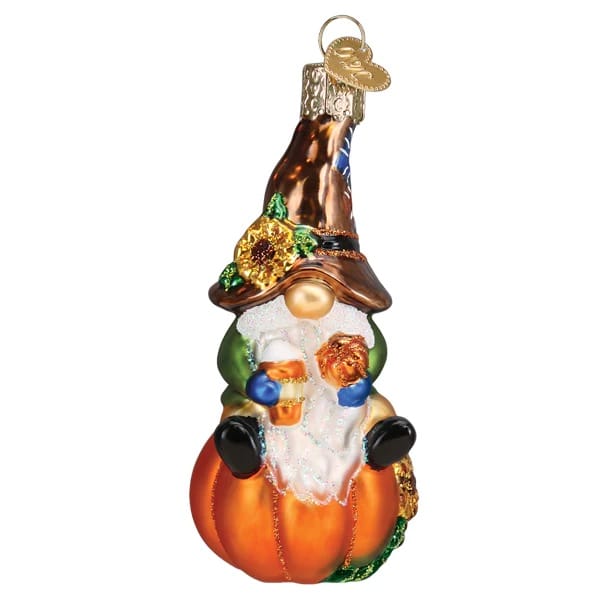 Fall Harvest Gnome Ornament Old World Christmas Close Up