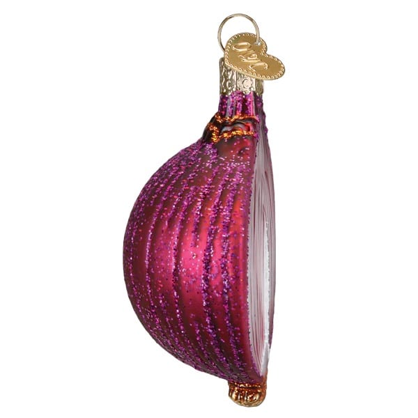 Red Onion Ornament Old World Christmas Side