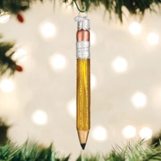 Yellow Pencil Ornament Old World Christmas