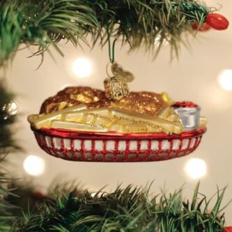 Chicken Basket Ornament Old World Christmas