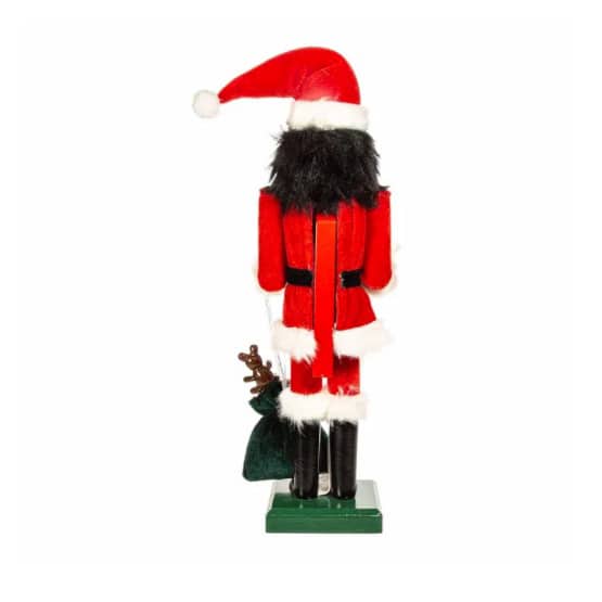 African American Santa Nutcracker Back