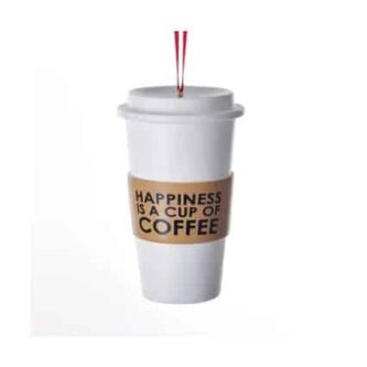 Coffee Cup Happiness Ornament