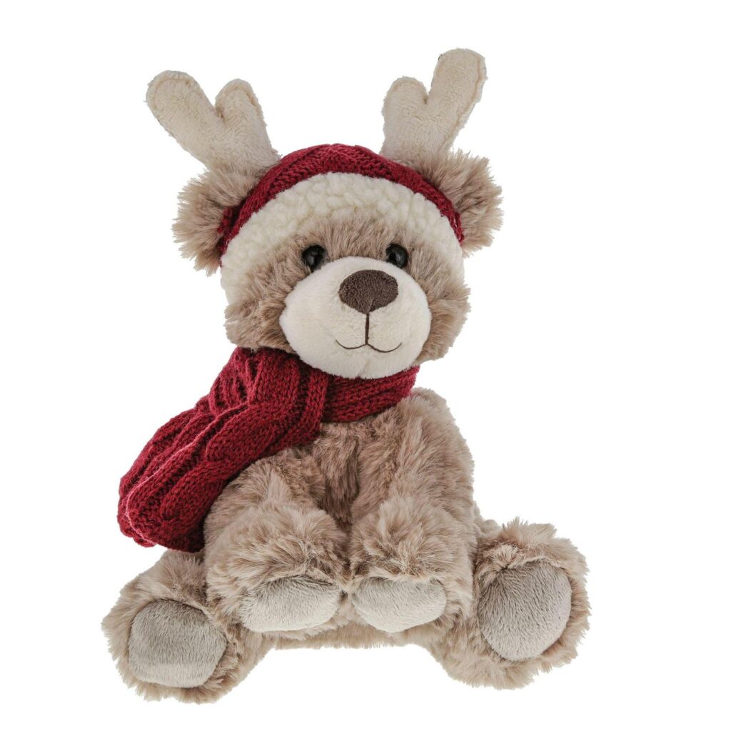 Deer Teddy Red Hat Plush