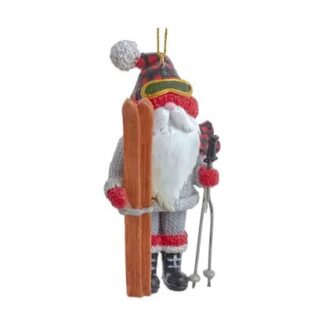 Gnome Going Skiing Ornament
