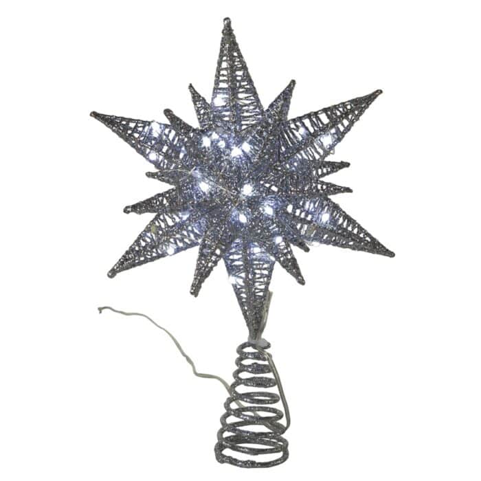 Gold Or Silver Starburst Twinkling Treetop Silver Back