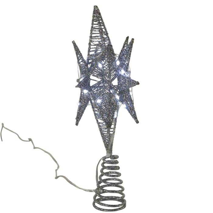 Gold Or Silver Starburst Twinkling Treetop Silver Side Cord