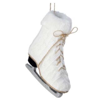 Knit And Fur Ice Skate Ornament