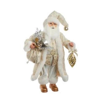 Kringle Golden Ornament Ivory Santa