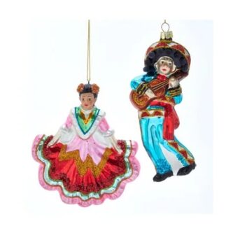 Mariachi and Dancer Ornaments