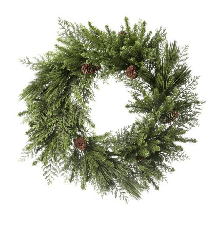 Mixed Pine And Cedar With Pinecones Wreath