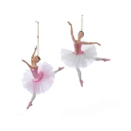 Pink Dancing Ballerina Ornaments