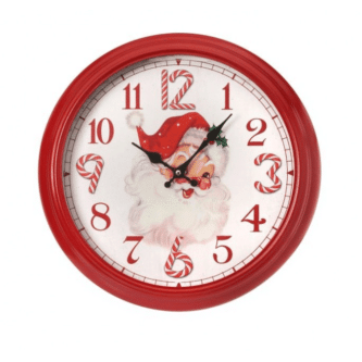 Santa Candy Cane Clock