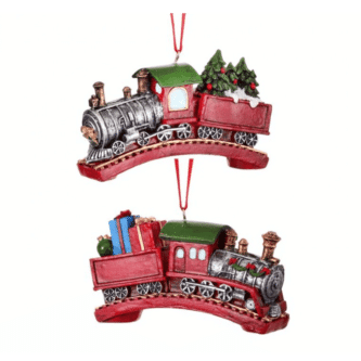 Santa's Train Ornaments