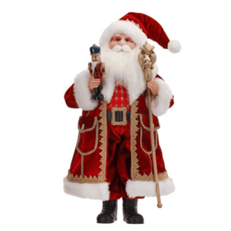 Santa With Nutcracker Figurine