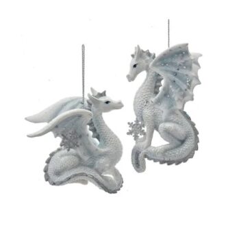 Winter Winged Dragon Ornaments