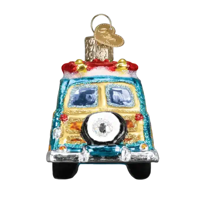 Surf's Up Wagon Ornament Old World Christmas Front