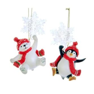 Arctic Animals With Snowflake Ornaments