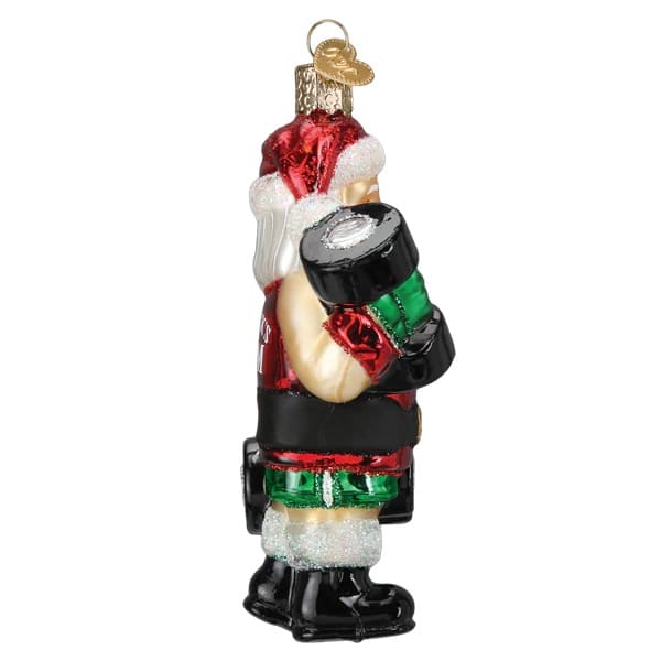 Bodybuilder Santa Ornament Old World Christmas Side