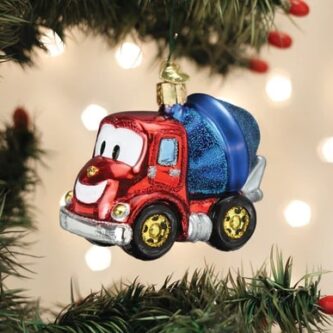 Cheerful Cement Truck Ornament Old World Christmas