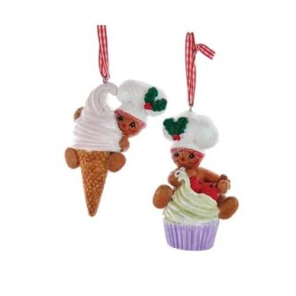 Gingerbread Cookies With Desserts Ornaments