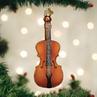 Glittered Cello Ornament Old World Christmas
