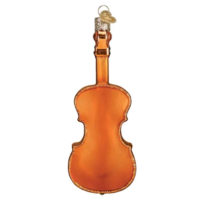 Glittered Cello Ornament Old World Christmas Back
