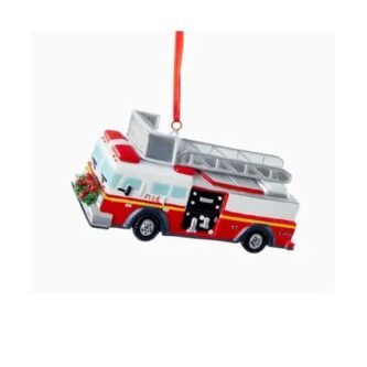 Holiday Decorated Ladder Truck