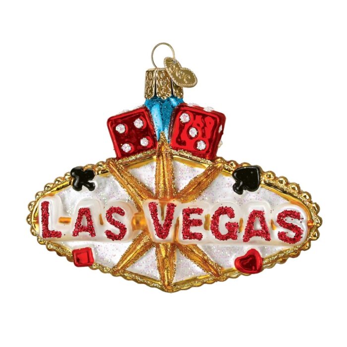 Las Vegas Sign Ornament Old World Christmas Back