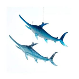 Ocean Blue Swordfish Ornaments