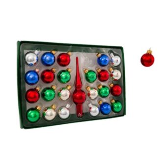 Ornament And Treetop Set Multi Colored Display