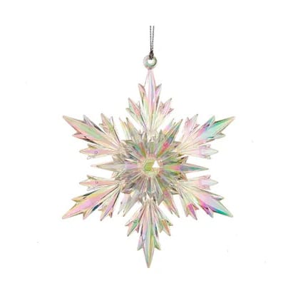 Reflecting Iridescent Snowflake Ornament