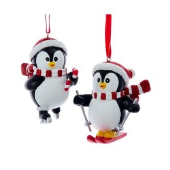 Skating Or Skiing Penguin Ornaments