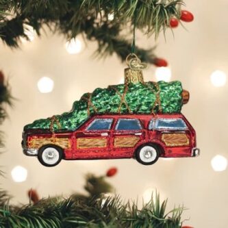 Station Wagon With Tree Ornament Old World Christmas