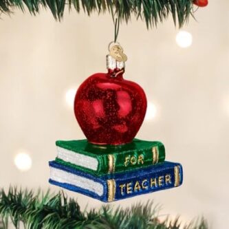 Teacher's Apple Ornament Old World Christmas